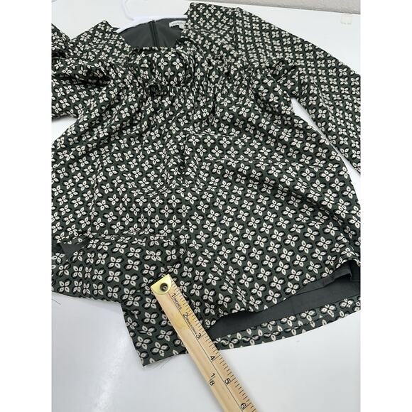 Charlotte Russe Womens Romper Size Small Green Long Sleeve CrissCross Chest - Picture 12 of 15